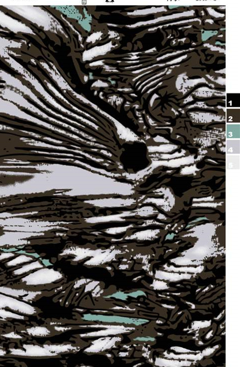 抽象流动纹理面料印花素材,适用于服装印花设计的高辨识度花型