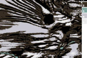 抽象流动纹理面料印花素材，适用于服装印花设计的高辨识度花型