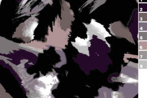 抽象笔触风面料印花素材，适用于服装印花设计的高质感纹理图