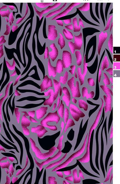 抽象野性风面料印花素材,适用于潮牌服装印花设计