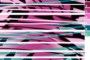 高对比度抽象线条面料印花素材，适用于潮流服装印花设计