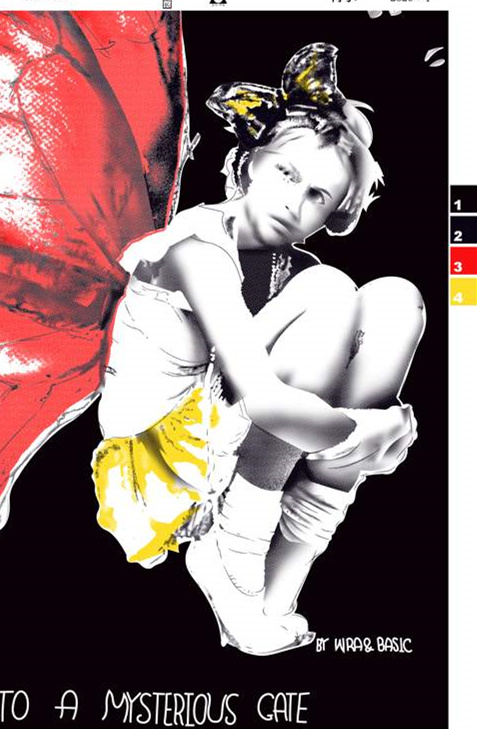 高对比度艺术风面料印花素材,适用于潮牌服装印花设计