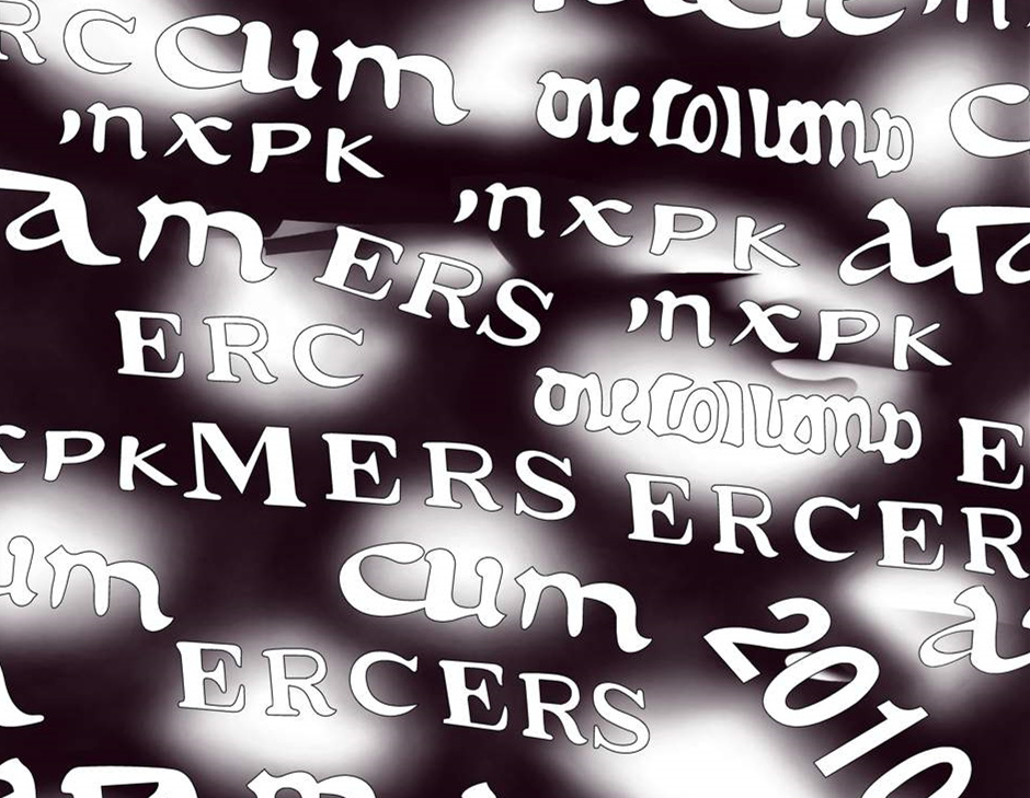 抽象字母纹理面料印花素材,适用于潮流服装印花设计