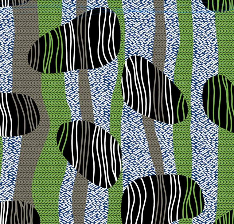 抽象条纹肌理面料印花素材,适用于春夏服装印花设计