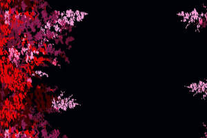 深红粉紫渐变花卉面料印花素材，适用于服装印花设计