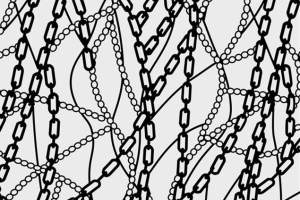 链条交织纹理面料印花素材，适用于潮牌服装印花设计