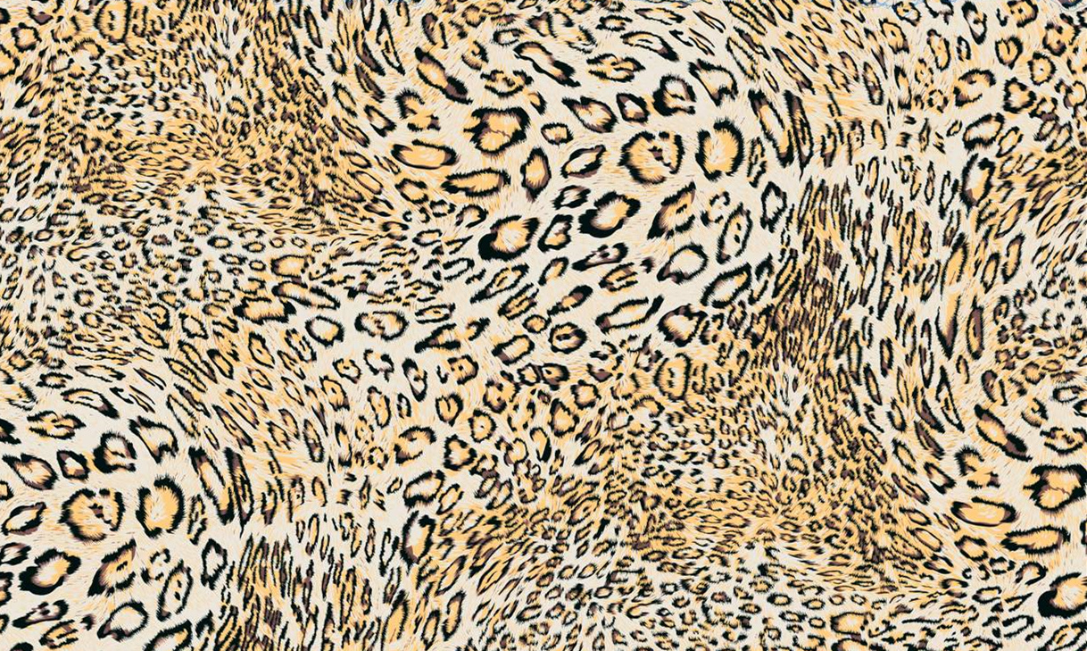 高清豹纹面料印花素材图,适用于服装印花设计与数码印染