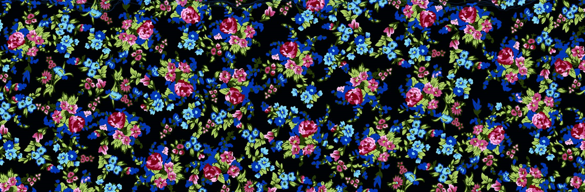 复古繁花面料印花素材图,适用于服装印花设计与数码印花