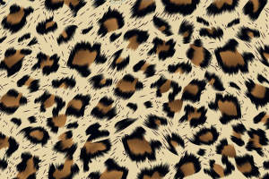 经典豹纹面料印花素材图，适用于服装印花设计与数码印制