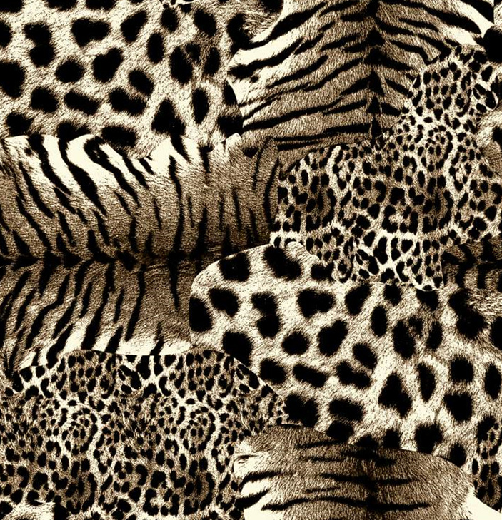 复古野性风面料印花素材,适用于服装印花设计的高清动物纹图库