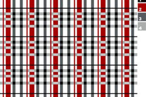 红灰格纹条纹组合面料印花素材，适用于休闲服装印花设计