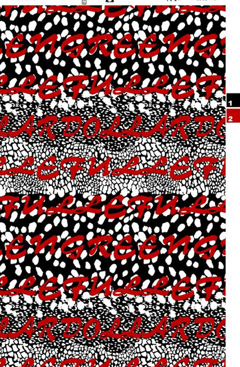 红黑撞色字母纹理面料印花素材,适用于潮流服装印花设计