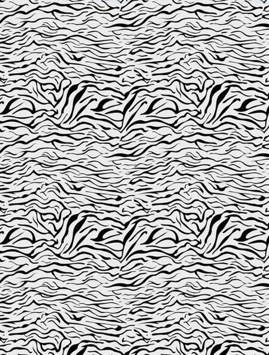 黑白波浪斑马纹面料印花素材,适用于服装印花设计与数码印染