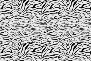 黑白波浪斑马纹面料印花素材，适用于服装印花设计与数码印染