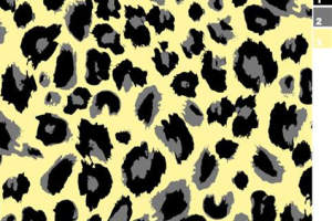 复古豹纹面料印花素材图，适用于服装印花设计与数码印染