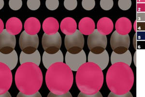 几何波点渐变面料印花素材，适用于时尚服装印花设计