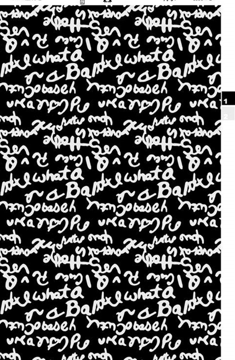 黑白手写体字母纹理面料印花素材,适用于潮流服装印花设计