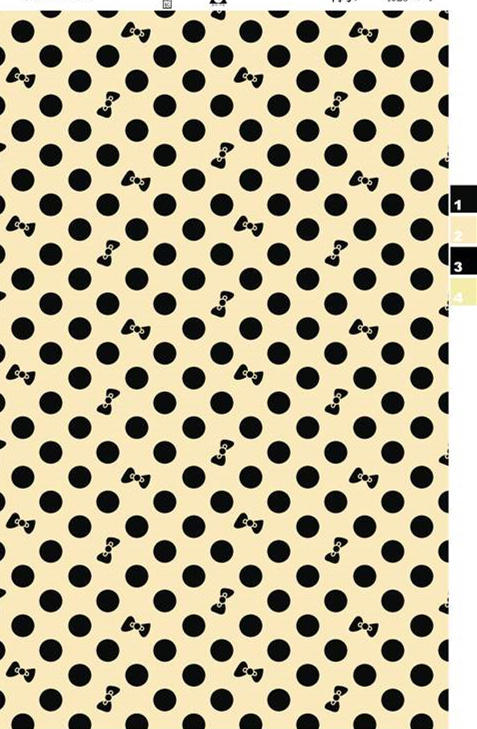 经典波点蝴蝶结面料印花素材,适用于女装T恤与童装服装印花设计