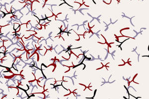 抽象手绘风面料印花素材，适用于服装印花设计的灵动纹理图案