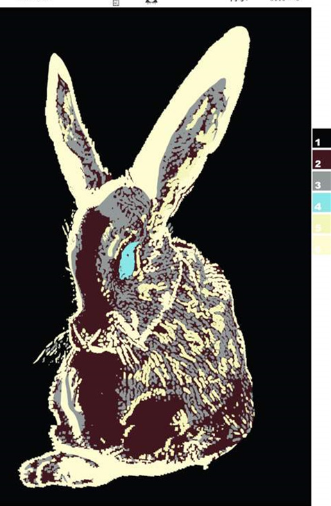 复古手绘风兔子图案面料印花素材,适用于服装印花设计