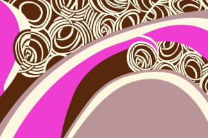 复古波浪漩涡风面料印花素材，适用于服装印花设计与数码印染