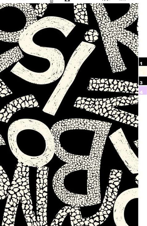 黑白裂纹字母肌理面料印花素材,适用于潮牌服装印花设计