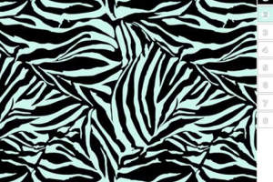 青绿色斑马纹面料印花素材，适用于服装印花设计与数码印染