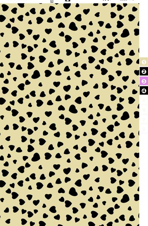 黑心形散点图案面料印花素材,适用于休闲服装印花设计