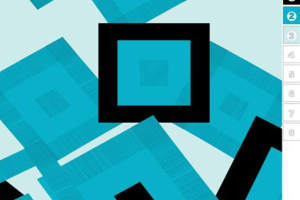 几何叠层蓝调面料印花素材，适用于现代简约服装印花设计