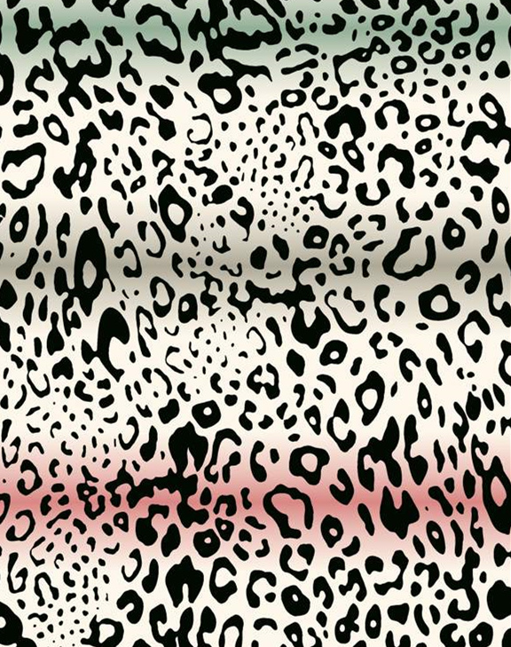 抽象豹纹渐变面料印花素材,适用于时尚服装印花设计