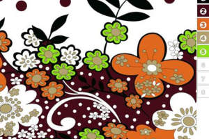 复古波点花卉面料印花素材，适用于服装印花设计与数码印染