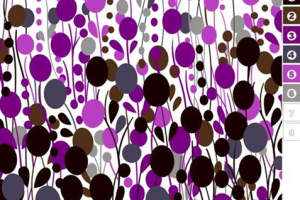 抽象圆点植物风面料印花素材，适用于服装印花设计