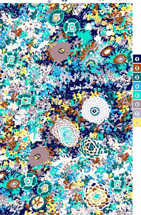 繁复花卉面料印花素材图,适用于春夏服装印花设计