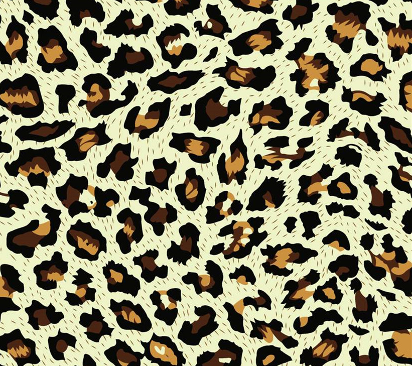 经典豹纹面料印花素材图,适用于服装印花设计与时尚服饰开发