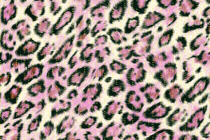 粉色豹纹面料印花素材图，适用于服装印花设计与时尚服饰开发
