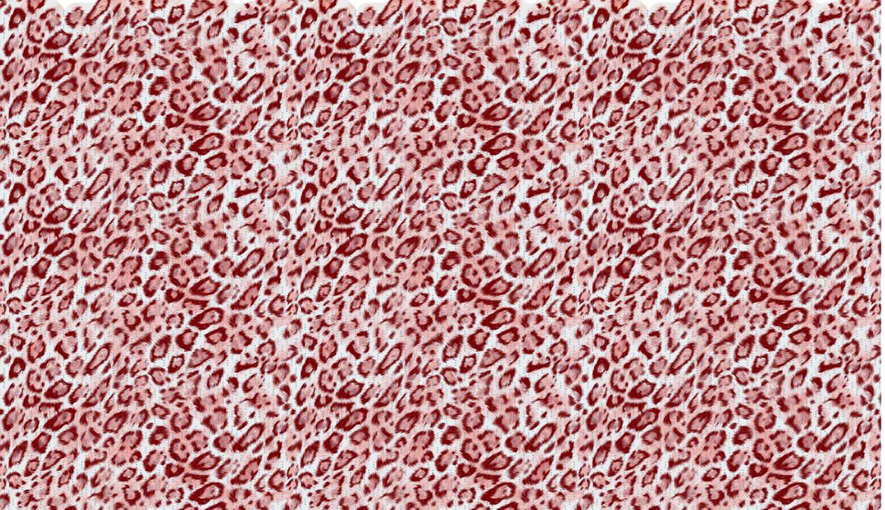 复古酒红豹纹面料印花素材,适用于时尚服装印花设计