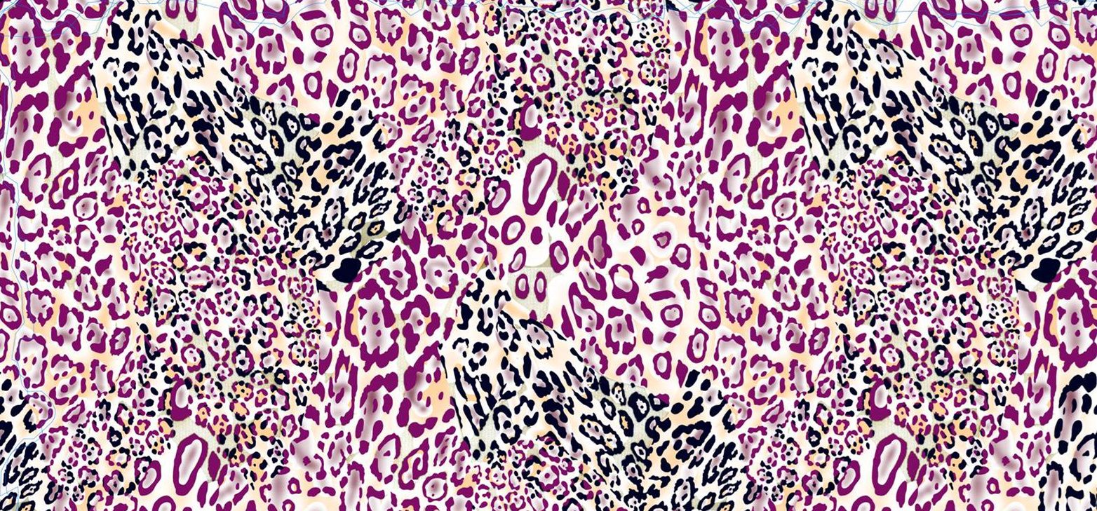 高辨识度豹纹面料印花素材,适用于时尚服装印花设计