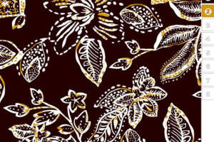 复古手绘风面料印花素材，适用于服装印花设计的高清花卉图案