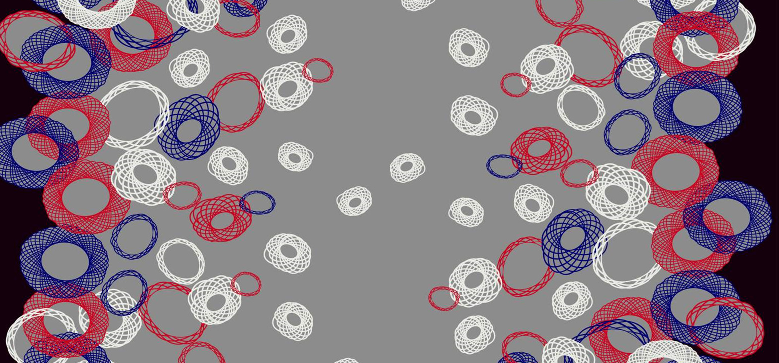 抽象几何环形面料印花素材,适用于时尚服装印花设计