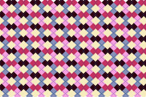 复古菱格面料印花素材图，适用于服装印花设计与数码印染