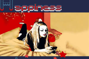 复古波普风面料印花素材，适用于T恤与休闲服装印花设计