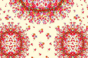 复古碎花环形图案面料印花素材，适用于春夏服装印花设计