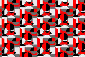 红灰黑几何抽象面料印花素材，适用于现代服装印花设计