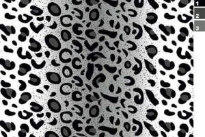 经典豹纹面料印花素材图，适用于服装印花设计与数码印染