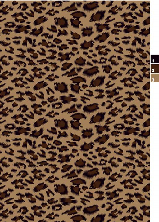 经典豹纹面料印花素材图,适用于服装印花设计与数码印染