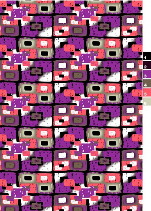 几何抽象风面料印花素材,适用于服装印花设计的高清重复图案