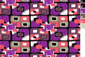 几何抽象风面料印花素材，适用于服装印花设计的高清重复图案