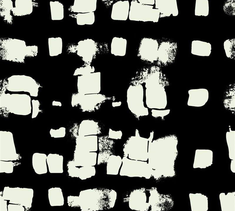 抽象肌理风面料印花素材,适用于服装印花设计的高对比度纹理图案