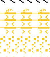 像素风几何图案面料印花素材，适用于T恤与运动服服装印花设计