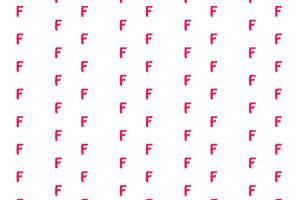 简约字母F重复排列面料印花素材，适用于服装印花设计